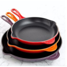 Gusseisen Skillet Emailliert, Rot, 28 * 28cm